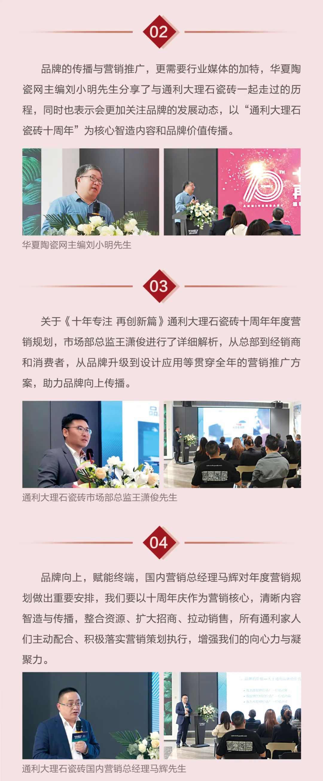 品牌头条丨《十年专注，再创新篇》通利大理石瓷砖十周年营销规划启动会顺利举办(图2)
