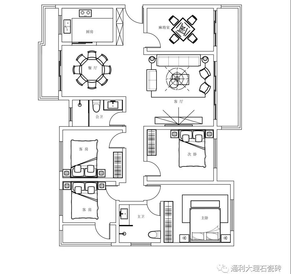 【通利家】自然石纹与自然木纹的融合，轻奢典雅(图1)